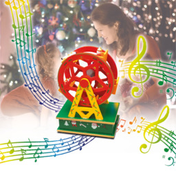 St Helens Wooden Ferris Wheel Music Box - Size: 195 x 135 x 100cm - Red - Wilko - thumbnail 4