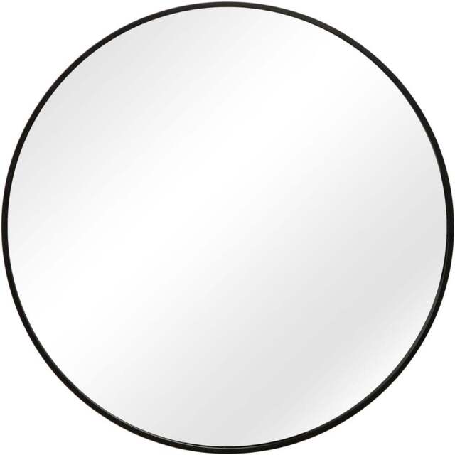 Pandora Black Round Wall Mirror 80 x 80cm - Home Garden Direct - Wilko - image 1
