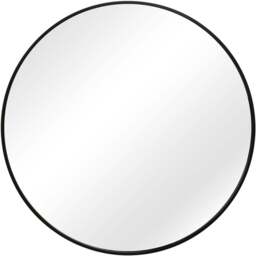 Pandora Black Round Wall Mirror 80 x 80cm - Home Garden Direct - Wilko
