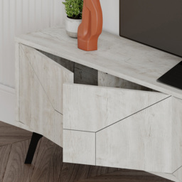 Decortie Dune 4 Door Ancient White TV Unit - Size: 50.0  x 180.0  x 29.6 cm - Wilko - thumbnail 4