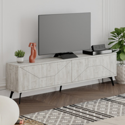 Decortie Dune 4 Door Ancient White TV Unit - Size: 50.0  x 180.0  x 29.6 cm - Wilko - thumbnail 5