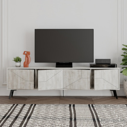Decortie Dune 4 Door Ancient White TV Unit - Size: 50.0  x 180.0  x 29.6 cm - Wilko - thumbnail 6