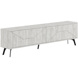 Decortie Dune 4 Door Ancient White TV Unit - Size: 50.0  x 180.0  x 29.6 cm - Wilko - thumbnail 3