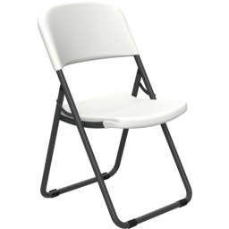 Lifetime Products Set of 4 Foldable Loop Leg Chair - Size: 83 x 54.6 x 46.9cm - White - Wilko - thumbnail 3