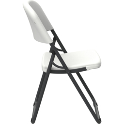 Lifetime Products Set of 4 Foldable Loop Leg Chair - Size: 83 x 54.6 x 46.9cm - White - Wilko - thumbnail 4