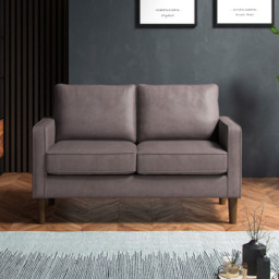 Bexhill 4 Seater Grey Faux Leather Sofa Suite - Wilko - thumbnail 6