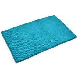 Mayfair Jade Shaggy Noodle Bath Mat 50 x 80cm - Blue - Wilko