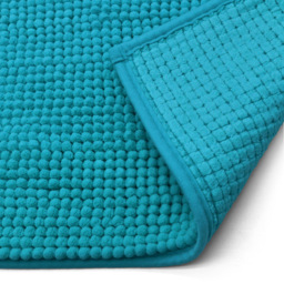 Mayfair Jade Shaggy Noodle Bath Mat 50 x 80cm - Blue - Wilko - thumbnail 7