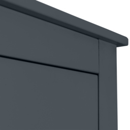 Julian Bowen Radley 2 Door Single Drawer Anthracite Wardrobe - Size: 2 Door, Single Drawer - Black - Wilko - thumbnail 7