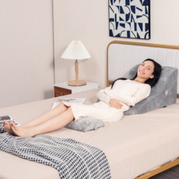 Costway Grey Bed Wedge Pillow Set 3 Piece - Size: Single - Wilko - thumbnail 4