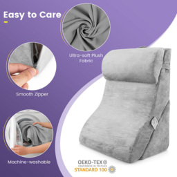 Costway Grey Bed Wedge Pillow Set 3 Piece - Size: Single - Wilko - thumbnail 7
