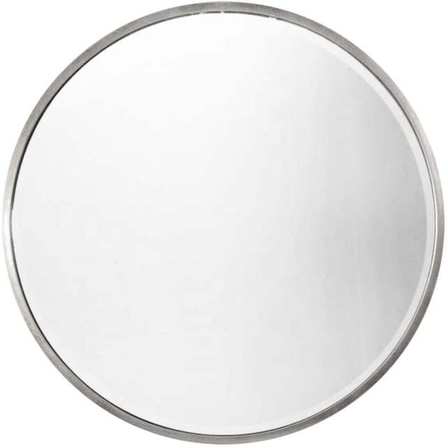 MirrorOutlet Rowan Silver Bevelled Round Wall Mirror 100 x 100cm - Wilko - image 1