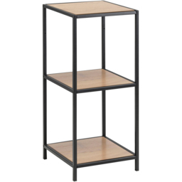 Florence Seaford 2 Shelf Oak and Black Metal Bookcase - Furniture To Go - Wilko - thumbnail 3