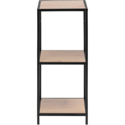 Florence Seaford 2 Shelf Oak and Black Metal Bookcase - Furniture To Go - Wilko - thumbnail 4