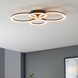 EGLO Parrapos-Z Modern Black Smart Control Colour Changing Ceiling Light 45cm - Size: 61.5 x 45 x 8cm - Wilko - thumbnail 3