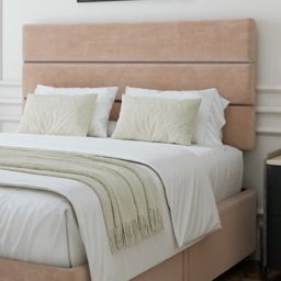 Bedmaster King Size Mink Naples Velvet 2 Drawer Divan Base with Milan Headboard - Brown - Wilko - thumbnail 3