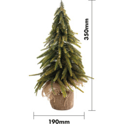 St Helens 35cm Green Gold Finish Mini Christmas Tree - Size: 19 x 19 x 35cm - Wilko - thumbnail 6