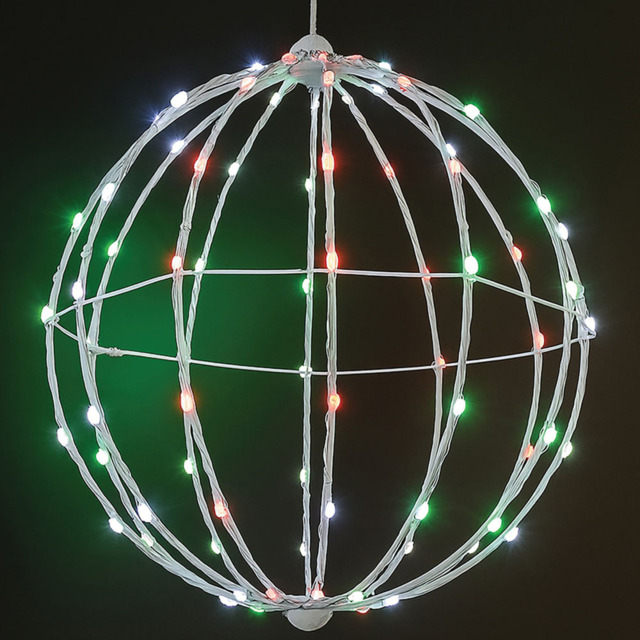 Xmas Haus White RGB Mini Seed LED Smart Foldable Ball Light with Remote 30cm - Size: 300 x 300 x 300cm - Black - Wilko - image 1