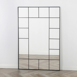 Aion Black Framed Window Mirror 100 x 70cm - Home Garden Direct - Wilko - thumbnail 3