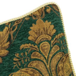 Paoletti Shiraz Emerald Floral Jacquard Cushion - Size: 45 x 45 cm - Green - Wilko - thumbnail 5