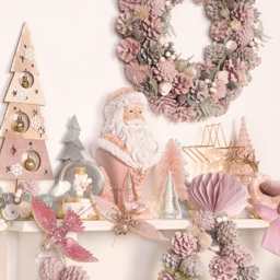 The Seasonal Gift Co. Pink Santa Bust Christmas Decoration - Size: 29.5 x 17 x 12cm - Wilko - thumbnail 3