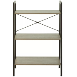 Premier Housewares Bradbury 3 Shelf Grey Oak Veneer Ladder Bookshelf - Interiors by Premier - Wilko - thumbnail 6
