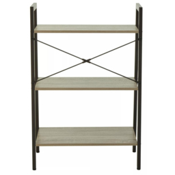 Premier Housewares Bradbury 3 Shelf Grey Oak Veneer Ladder Bookshelf - Interiors by Premier - Wilko - thumbnail 5