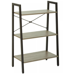 Premier Housewares Bradbury 3 Shelf Grey Oak Veneer Ladder Bookshelf - Interiors by Premier - Wilko - thumbnail 3