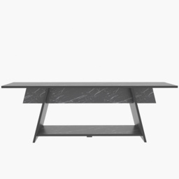 Decorotika Lanca Single Shelf Black Marble Effect TV Unit - Size: 50 x 120 x 35cm - Wilko - thumbnail 7