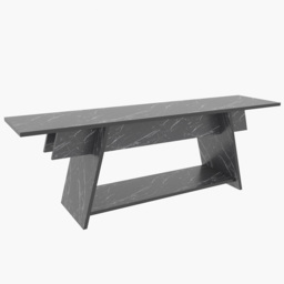 Decorotika Lanca Single Shelf Black Marble Effect TV Unit - Size: 50 x 120 x 35cm - Wilko - thumbnail 3
