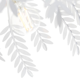 Happy Homewares White Gloss Fern Leaf Pendant Light Shade - Size: 17 x 28 x 28cm - Wilko - thumbnail 3