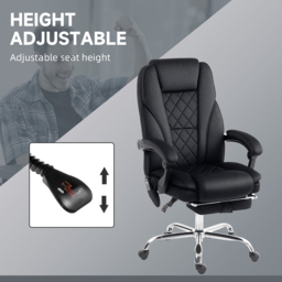 Vinsetto Black Heated Reclining Massage Office Chair - Size: 119 x 67 x 72cm - Wilko - thumbnail 6