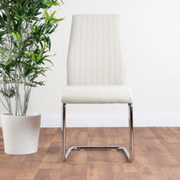 Furniturebox Arona Fortana 6 Seater Round Dining Set White and Chrome - Wilko - thumbnail 3
