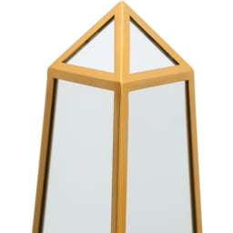 MirrorOutlet The Obelisk Gold Metal Edged Mirrored Garden Ornament 100 x 20cm - Size: 100 x 20 x 20cm - Wilko - thumbnail 4