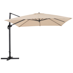Living and Home Khaki Square Rotating Crank Cantilever Parasol with Fanshaped Base 3m - Green - Wilko - thumbnail 7