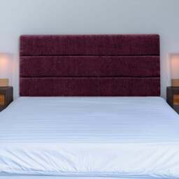 Bedmaster Milan Super King Size Aubergine Chenille Lined Headboard - Purple - Wilko - thumbnail 1