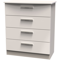 Crowndale Knightsbridge 4 Drawer Kashmir Gloss Chest of Drawers Ready Assembled - Kashmir Gloss & Kashmir - Wilko - thumbnail 4