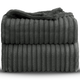 Velosso Bellissima Charcoal Plush Throw 150 x 200cm - Size: 150 x 200 x 1cm - Wilko - thumbnail 4
