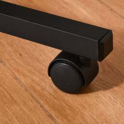 Portland 2 Shelf Brown and Black C Shaped Industrial Side Table - Size: 80 x 40 x 82cm - Wilko - thumbnail 4