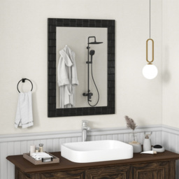 Costway Black Wooden Framed Wall Mirror 80 x 60cm - Size: 91 x 68 x 7cm - Wilko - thumbnail 5