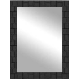 Costway Black Wooden Framed Wall Mirror 80 x 60cm - Size: 91 x 68 x 7cm - Wilko