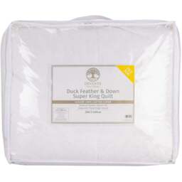 Divante Super King White Duck Feather and Down Quilt Duvet 10.5 Tog - Wilko - thumbnail 1