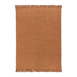 Yard Ulsmere Ginger Boucle Fringed Throw 130 x 180cm - Size: 180 x 130cm - Red - Yard Living - Wilko - thumbnail 5