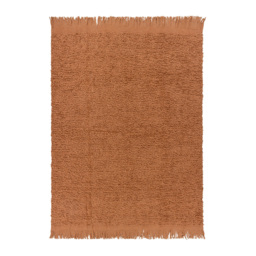 Yard Ulsmere Ginger Boucle Fringed Throw 130 x 180cm - Size: 180 x 130cm - Red - Yard Living - Wilko - thumbnail 4