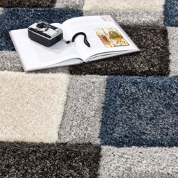 Origins 3D GEO Petrol Blue Shaggy Rug 80 x 150cm - Origins Rugs - Wilko - thumbnail 5