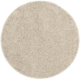 My Rug Stone Round Rug 100cm - Size: 100 x 100 x 2cm - Cream - Wilko