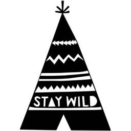 Decortie Black Minimalist Metal Modern Stay Wild Wall Art - Size: 49 x 34 x 0.3cm - Wilko