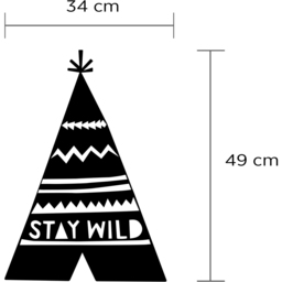 Decortie Black Minimalist Metal Modern Stay Wild Wall Art - Size: 49 x 34 x 0.3cm - Wilko - thumbnail 5