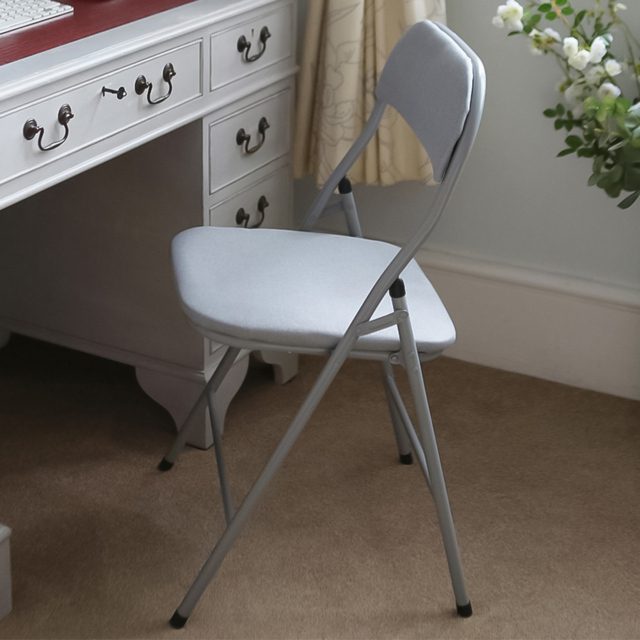 Harbour Housewares Set of 2 Black Fabric Padded Metal Foldable Chair - Wilko - image 1