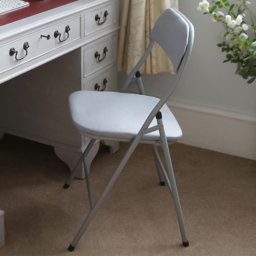 Harbour Housewares Set of 2 Black Fabric Padded Metal Foldable Chair - Wilko